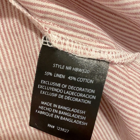 Harvé Benard washable linen button up shirt. Excellent condition. Fits L to XL - Picture 2 of 3